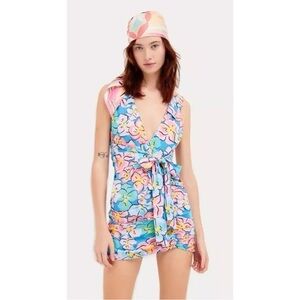 NWT For Love & Lemons Yasmin Mini Dress Size Medium.